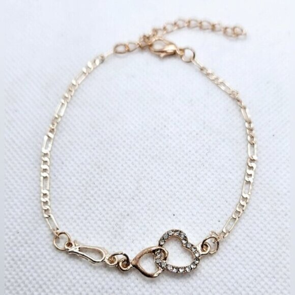 Rose Gold Tone Hollow Heart-Shaped Bracelet NWT - Picture 3 of 8